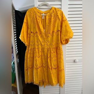 Never worn Anthropologie yellow dress